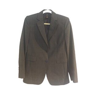 Brooks Brothers 346 Wool Blazer in Classic Charcoal Gray Women's Size 6 Solid